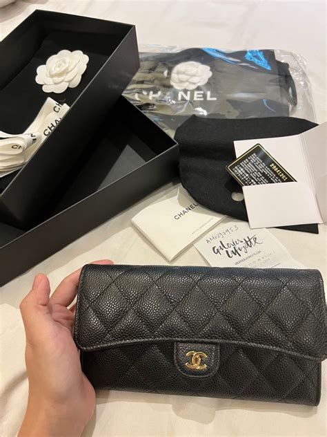 chanel classic long flap wallet review|chanel long wallet price.